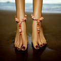 BURNT ORANGE SHELLS Barefoot Sandals