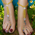RAINBOW and YELLOW Barefoot Sandals