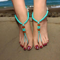 TEAL + GOLD Barefoot Sandals