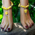 YELLOW BEACH PEBBLES Barefoot Sandals