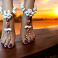 CREME AND BROWN Barefoot Sandals